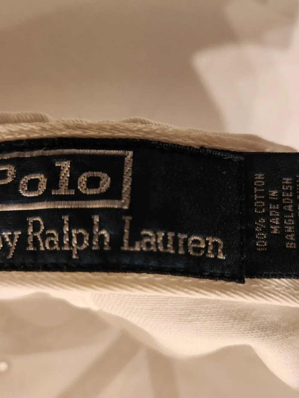 polo Ralph Lauren men's white 100%cotton baseball cap One size - Picture 4 of 4